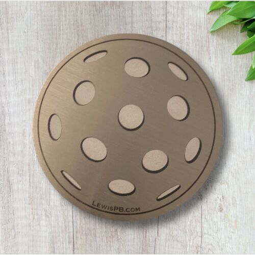 Pickleball Coaster Set (4) | Brushed Metal