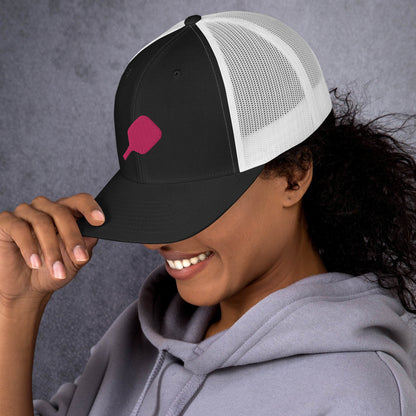 Women's Pickleball Hat | Pink Embroidered Paddle