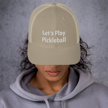 Let's Play Pickleball Hat | Embroidered | Mesh Back