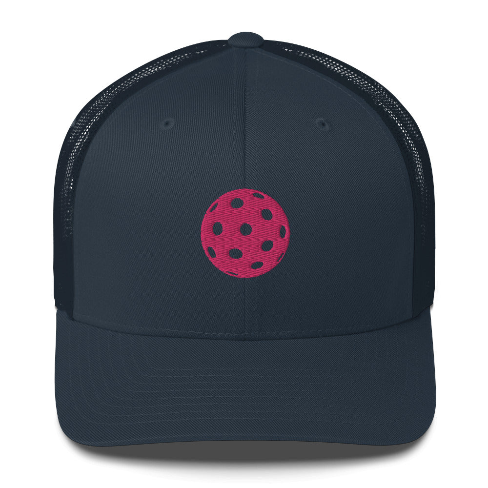 Pickleball Hat | Embroidered Pink Ball