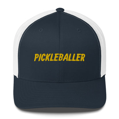 Pickleball Hat | Yellow Pickleballer Text | Pickleball Gifts