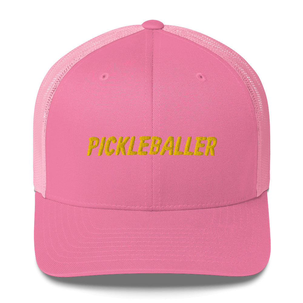 Pickleball Hat | Yellow Pickleballer Text | Pickleball Gifts