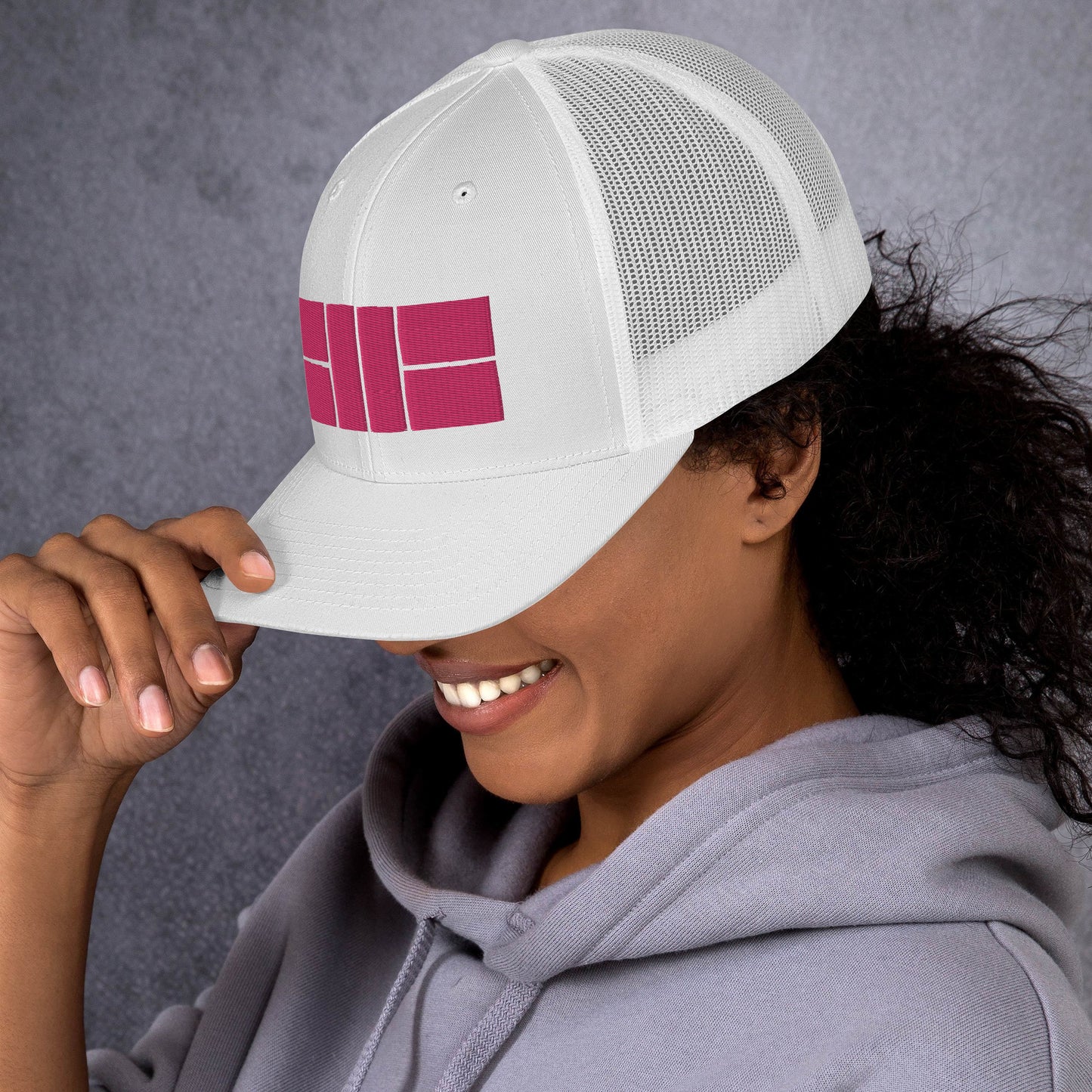 Pickleball Hat | Embroidered Pink Pickleball Court | Pickleball Gifts