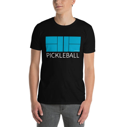 Men's Pickleball Shirt | Pickleball Court and Text PICKLEBALL