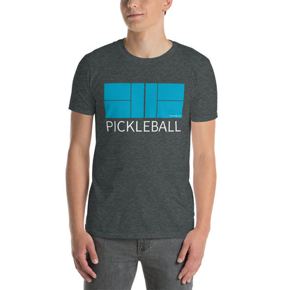Men's Pickleball Shirt | Pickleball Court and Text PICKLEBALL