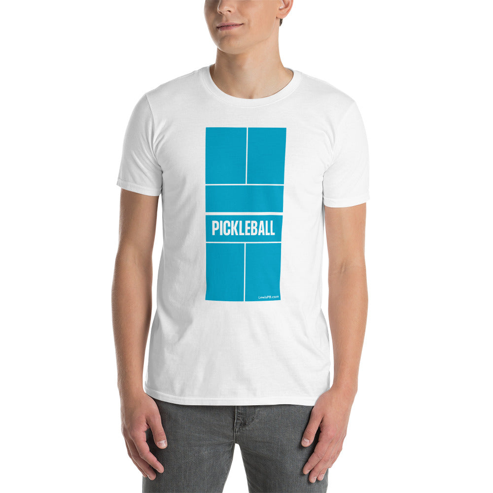Pickleball T-Shirt | Blue Pickleball Court | Unisex