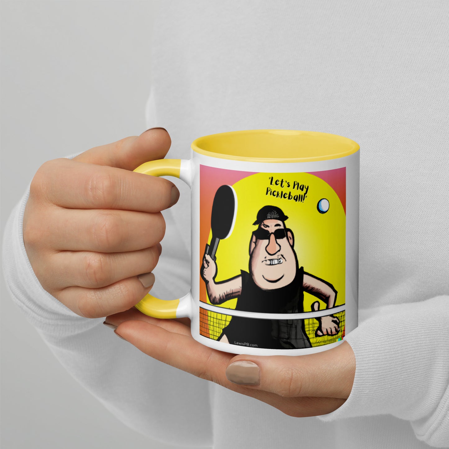 Pickleball Mug | "Let's Play Pickleball!" Cartoon